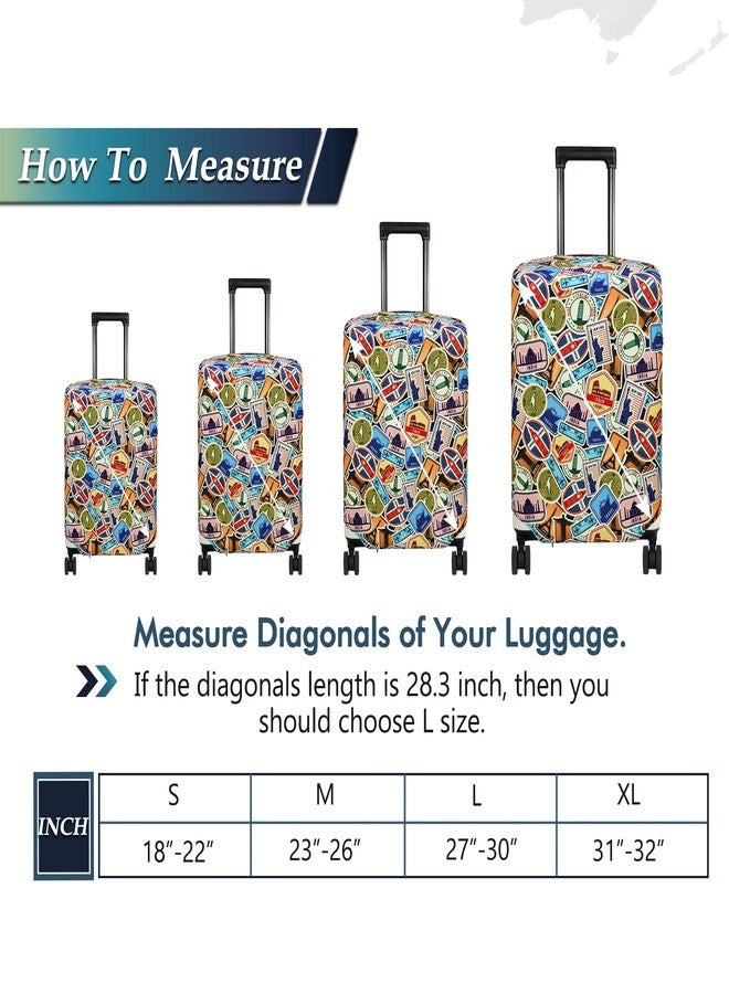 HYPER VENTURE Washable Luggage Cover - Fashion Suitcase Protector Fits 23-26 Inch Luggage (World Voyage, M) - Image 5